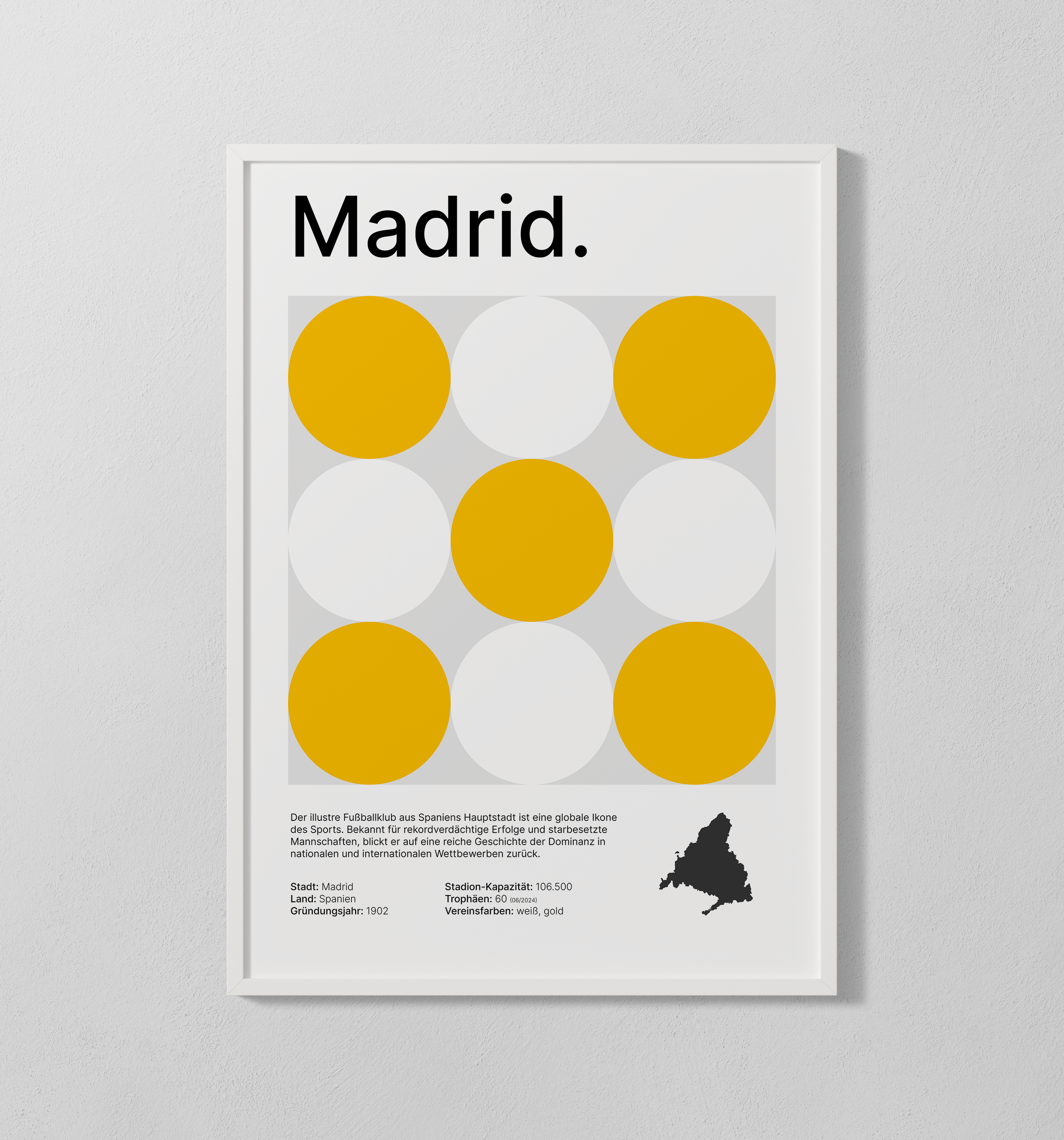 Madrid weiß-gold | Poster
